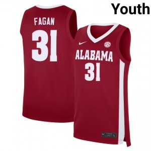 Jack Fagan Roll Tide #31 Youth Player College Basketball Jersey - Crimson 499851-667