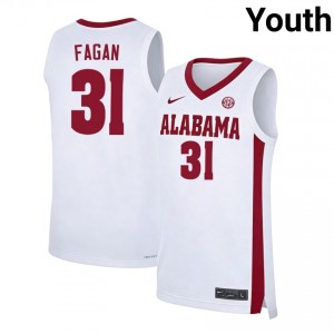 Jack Fagan Roll Tide High School #31 Youth College Basketball Jerseys - White 553238-545