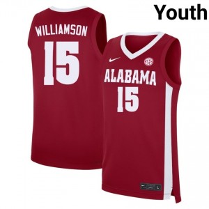 Noah Williamson Bama Youth College Basketball Limited #15 Jerseys - Crimson 235884-607