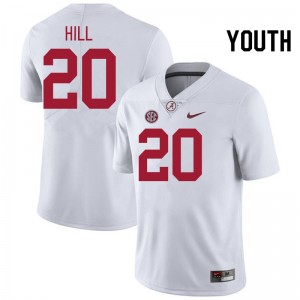 Daniel Hill Roll Tide Game Youth #20 College Football Jersey - White 568490-147