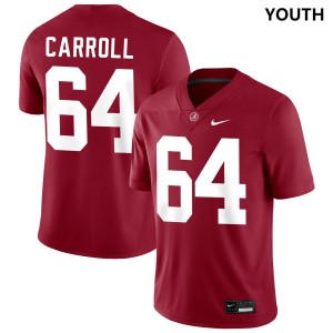 Michael Carroll Bama College Football Player #64 Youth Jerseys - Crimson 445186-188