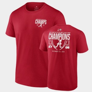 Roll Tide College Football Mens 2021 Orange Bowl Champions CFP Score T-Shirt - Crimson 793089-923