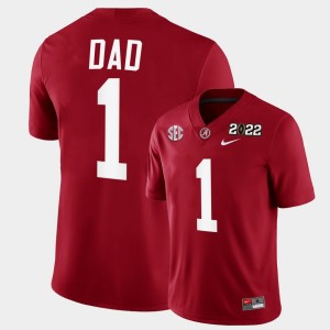 University of Alabama 2022 Fathers Day Gift Greatest Dad Men #1 College Football Jerseys - Crimson 601026-608