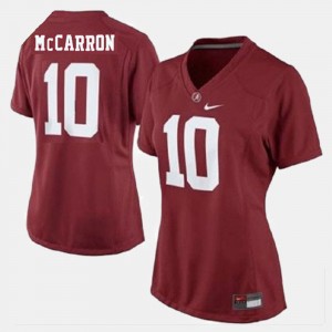 A.J. McCarron Roll Tide Womens #10 College Football Game Jerseys - Red 196049-177