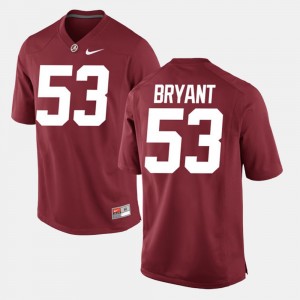 Bear Bryant Bama #53 Alumni Football Game Men's Limited Jerseys - Crimson 134889-168