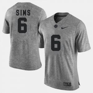 Blake Sims The Tide Mens #6 Gridiron Gray Limited Gridiron Limited Jerseys - Gray 795054-428