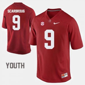 Bo Scarbrough Bama College Football Youth Limited #9 Jerseys - Crimson 766266-965