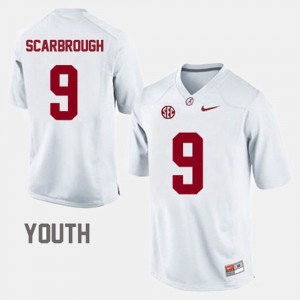 Bo Scarbrough Roll Tide College Football Youth #9 University Jerseys - White 885540-378