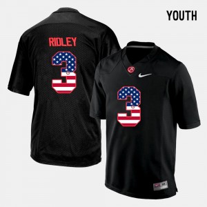 Calvin Ridley University of Alabama Youth #3 High School US Flag Fashion Jersey - Black 803120-949