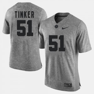 Carson Tinker Roll Tide Gridiron Gray Limited Gridiron Limited #51 Men's Jersey - Gray 321444-330
