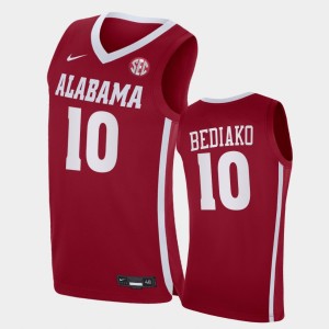 Charles Bediako Bama #10 High School College Basketball Men Jersey - Red 312436-916
