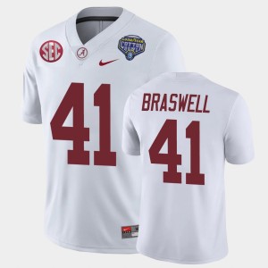 Chris Braswell University of Alabama Mens #41 2021 Cotton Bowl Game Jerseys - White 684456-898