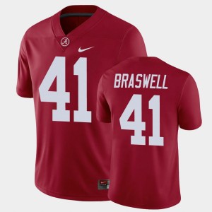 Chris Braswell Alabama Men's #41 Game Official Jerseys - Crimson 183354-219