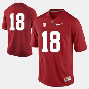 Cooper Bateman University of Alabama #18 Game College Football Mens Jerseys - Red 987116-507