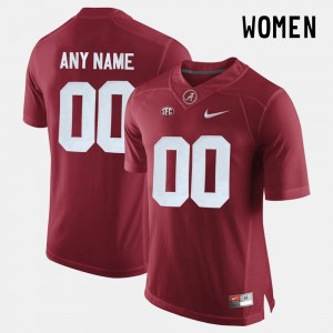 Custom Roll Tide College Limited Football Women #00 2025 Jersey - Crimson 237322-594