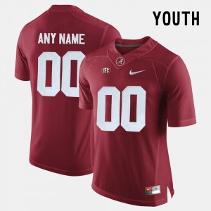 Custom The Tide #00 Youth College Limited Football Game Jerseys - Crimson 479553-556