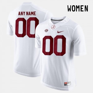 Custom Roll Tide Women's #00 College Limited Football 2025-26 Jerseys - White 686728-742