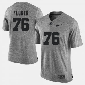 D.J. Fluker Bama Men's Gridiron Limited #76 Gridiron Gray Limited Jerseys - Gray 626926-474