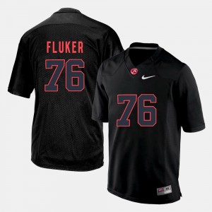 D.J. Fluker Crimson Men Silhouette College University #76 Jersey - Black 839193-751