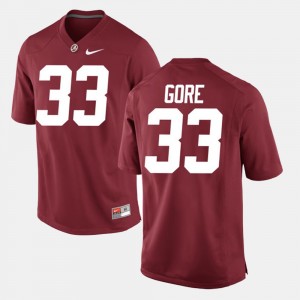 Derrick Gore Crimson Alumni Football Game #33 Men's Player Jerseys - Crimson 478220-455