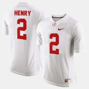 Derrick Henry Crimson Men's College Football Player #2 Jerseys - White 676021-125