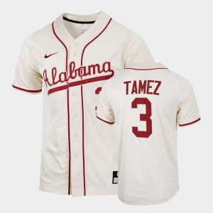 Dominic Tamez Alabama College Baseball Men 2022 Replica #3 Jersey - Natural 950636-789