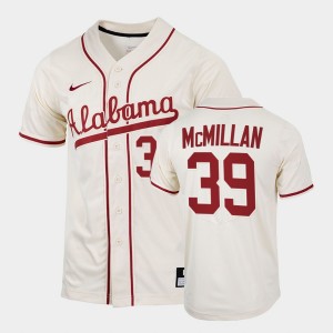 Garrett McMillan The Tide #39 Mens College Baseball 2022 Replica Jersey - Natural 941861-446