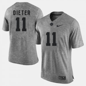 Gehrig Dieter Alabama Crimson Tide Gridiron Gray Limited Gridiron Limited Mens #11 Jerseys - Gray 870065-703
