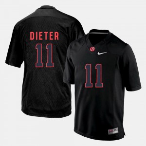 Gehrig Dieter Alabama Crimson Tide Silhouette College High School Men #11 Jerseys - Black 409757-631