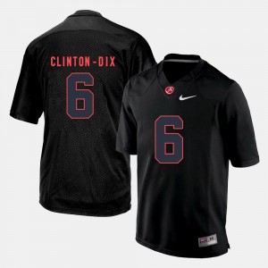 Ha Ha Clinton-Dix Bama #6 Men's Official Silhouette College Jersey - Black 931872-319