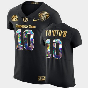 Henry To'oTo'o Alabama 2021 Cotton Bowl Men's Golden Diamond Edition #10 Jersey - Black 964515-584