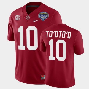 Henry To'oTo'o Crimson College Football Playoff #10 2021 Cotton Bowl Mens Jersey - Crimson 507084-513