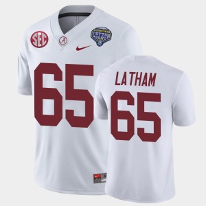 JC Latham Bama Men's #65 Game 2021 Cotton Bowl Jerseys - White 294205-861