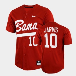 Jim Jarvis Alabama 2022 Full-Button #10 Men's College Baseball Jerseys - Crimson 423946-277