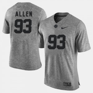 Jonathan Allen Roll Tide #93 Mens Gridiron Gray Limited Gridiron Limited Jerseys - Gray 866414-463