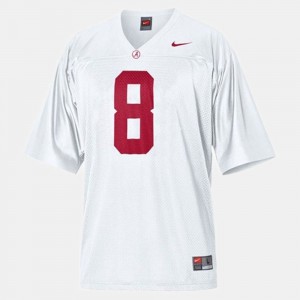 Julio Jones University of Alabama Mens #8 University College Football Jerseys - White 475112-863