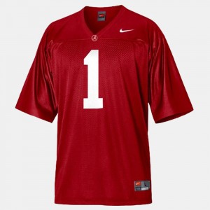 Nick Saban Bama Mens NCAA #1 College Football Jersey - Red 614017-497