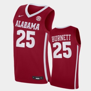 Nimari Burnett University of Alabama #25 2025-26 Men's College Basketball Jersey - Red 835711-822