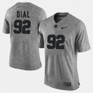 Quinton Dial Crimson #92 Gridiron Limited Mens Gridiron Gray Limited Jerseys - Gray 921072-471