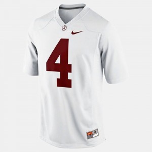 T.J. Yeldon Crimson #4 NCAA College Football Mens Jerseys - White 368125-558