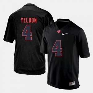 T.J. Yeldon Alabama Silhouette College Mens #4 Limited Jerseys - Black 261347-606