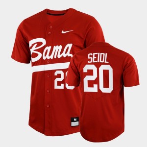 Tommy Seidl Bama #20 College Baseball Men 2022 Full-Button Jerseys - Crimson 817132-601