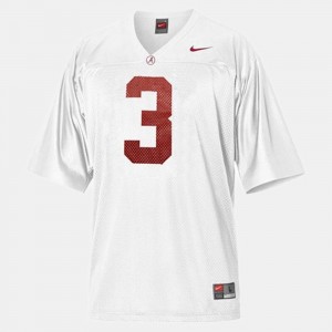 Trent Richardson University of Alabama Men Official #3 College Football Jersey - White 709684-238