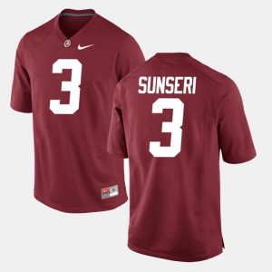 Vinnie Sunseri Bama Alumni Football Game Official Men #3 Jersey - Crimson 841917-341