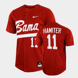 William Hamiter The Tide 2022 Full-Button College Baseball #11 Mens Jerseys - Crimson 882831-180