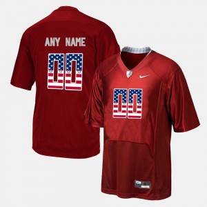 Custom Roll Tide #00 Men US Flag Fashion 2025-26 Jersey - Red 293443-634