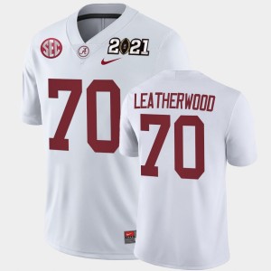 Alex Leatherwood The Tide 2021 National Championship Mens Playoff Game #70 Jerseys - White 417986-653