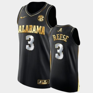 Alex Reese Alabama Crimson Tide College Basketball #3 Golden Authentic Men's Jersey - Black 597783-992