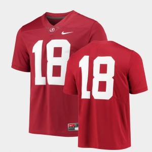 Custom University of Alabama Limited #18 College Football Men's Jerseys - Crimson 992090-699