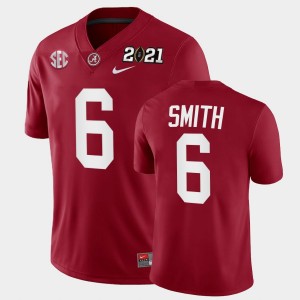 DeVonta Smith Bama Mens Playoff Game #6 2021 National Championship Jersey - Crimson 154795-918